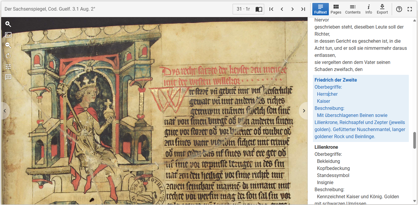 neue Sachsenspiegel online Registerbegriffe